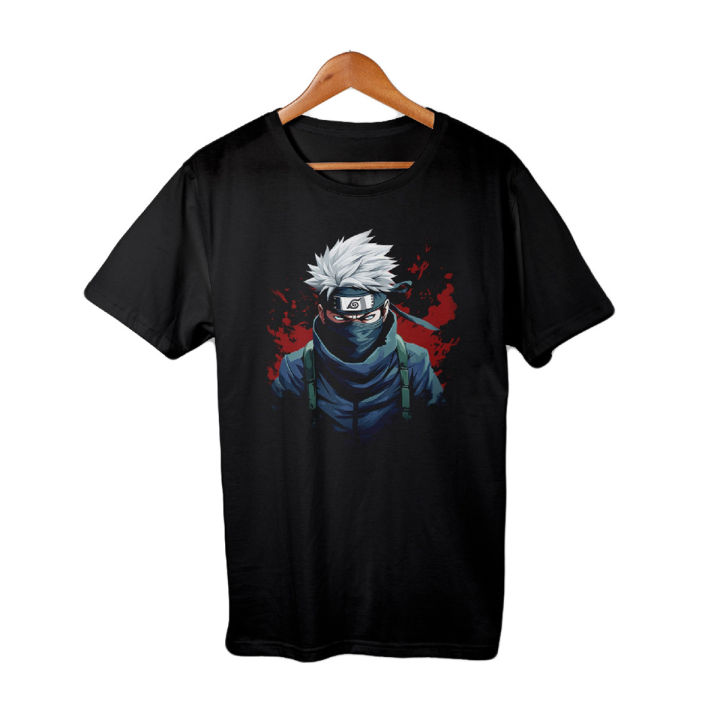 New Kakashi Digital Printed T Shirt For Men - Black - Stylish And Premium Quality Graphic Tee For A Trendy Appearance