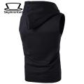 Zipper Pocket Sweatshirt Vest Men's Summer Sleeveless Hooded Vest with Pockets Zipper Placket Lightweight Waistcoat for Outdoor Activities Men Hooded Vest Jacket. 