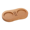 Station Espresso Puck Screen Tamping Distribution Wooden Mat Stand Coffee Presser. 