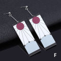 Acrylic Tanjiro Earrings Demon Slayer Earrings Anime Cosplay Props Girls Jewelry. 