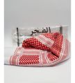 Kids Red & White Shemagh - Arabic Headscarf - Palestinian - Printed kifayah. 