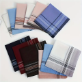 6-Pack Men'S Cotton Handkerchiefs, Elegant Plaid Design, Soft Woven Fabric, Lightweight, Sporty Style, Hand Washable - Perfect for Weddings, Outdoor Activities, Daily Use - Ideal Groomsmen & Outdoor Enthusiasts Gift. 