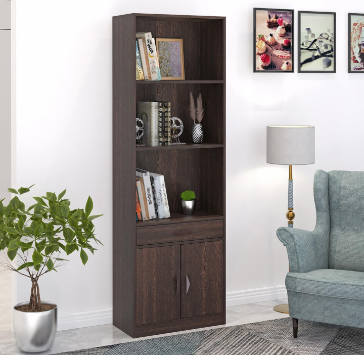 HAQ%20FURNITURE%20Engineered%20Wood%20Bookshelf%20Cabinet%20Book%20Rack%20Organizer%20with%20Shelves%20for%20D%C3%A9cor%20Display,%20Drawer%20and%202%20Doors%20Cabinet%20Floor%20Standing%20for%20Home%20-%20Image%207