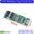 3S 20A BMS 11.1V to 12.6V 18650 Li-ion Lithium Battery BMS Protection board With Balance Function 3s 20a bms by Electrica. 