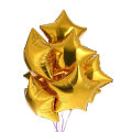 GOLDEN STAR FOIL BALLOONS ( PACK OF 6 STAR SHAPE FOIL BALLOONS ). 