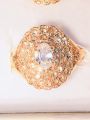 Premium Luxury Gold-Plated Zircon Ring for Women – Elegant Attractive Engagement & Party Ring. 