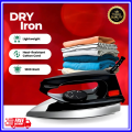 Premium Lightweight Dry Iron - Istri Iron | Portable, Electric, Deluxe Metal Cover Big Thermostatic Pilot Lamp. 