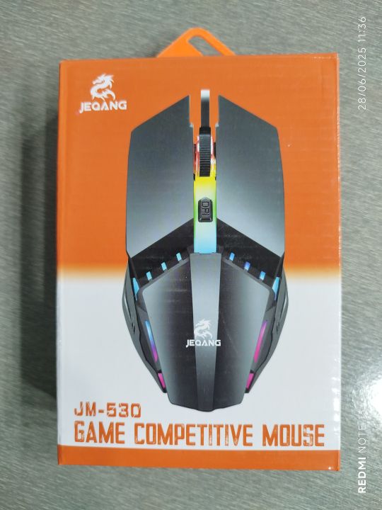 JEQANG JM-530 RGB Gaming Mouse | Competitive Game Mouse with Adjustable DPI & LED Lights