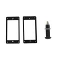 2Pcs Flat Humbucker Pickup Mounting Ring Frame with Guitar / Bass Cylinder Flush Mount Output Jack. 