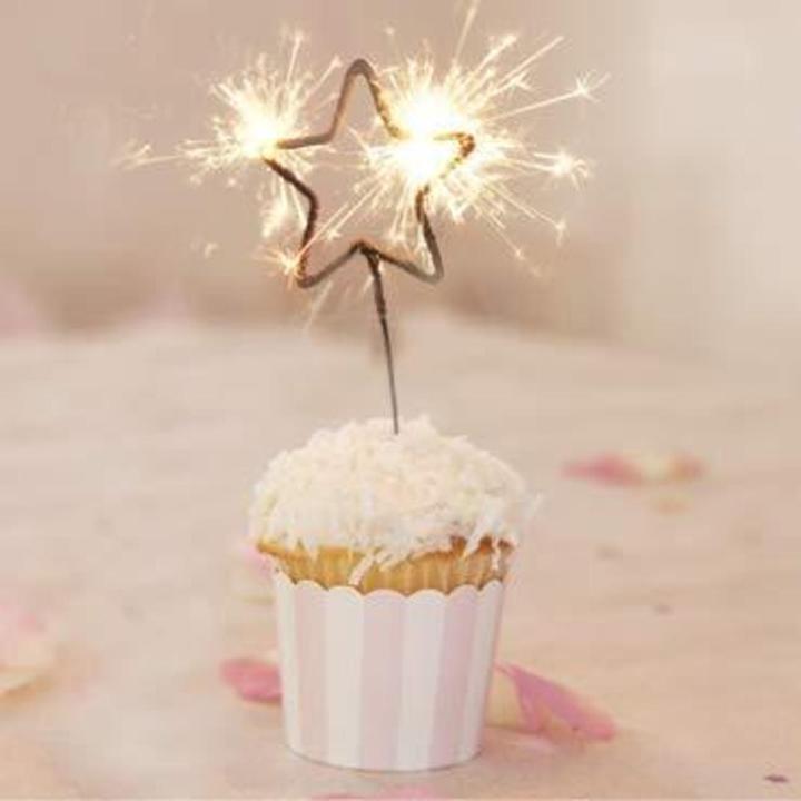 Star Shaped Multicolor Sparkling Candle For Birthday, Parties & Festivals