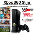 Xbox 360 Slim JTAG | 320GB HDD | 60-80 Games Installed | Wireless Controller | HDMI + Power Cable | Full Box | Ready to Play. 