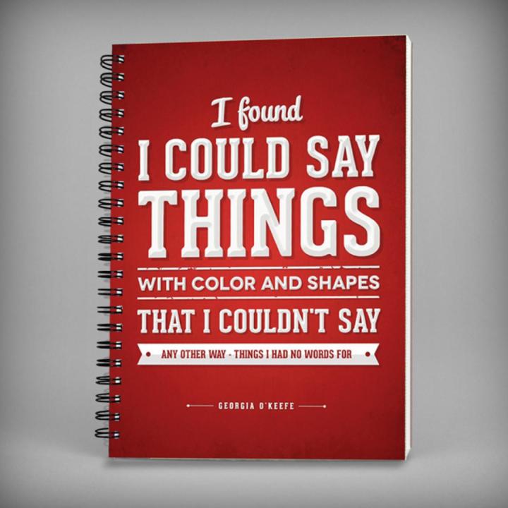 Georgia O Keeffe Quote Spiral Notebook - 7382