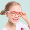 Retro Anti-blue Light Glasses Frame Children's Round Glasses For Kids Student Eyeglasses Child Boys Girls Goggle Cute Orange. 