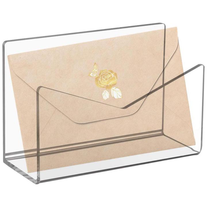 Acrylic Mail Holder Mail Organizer Countertop Print Mail Script Letter Holder For Desk Envelope Holder Letter Organizer For Home