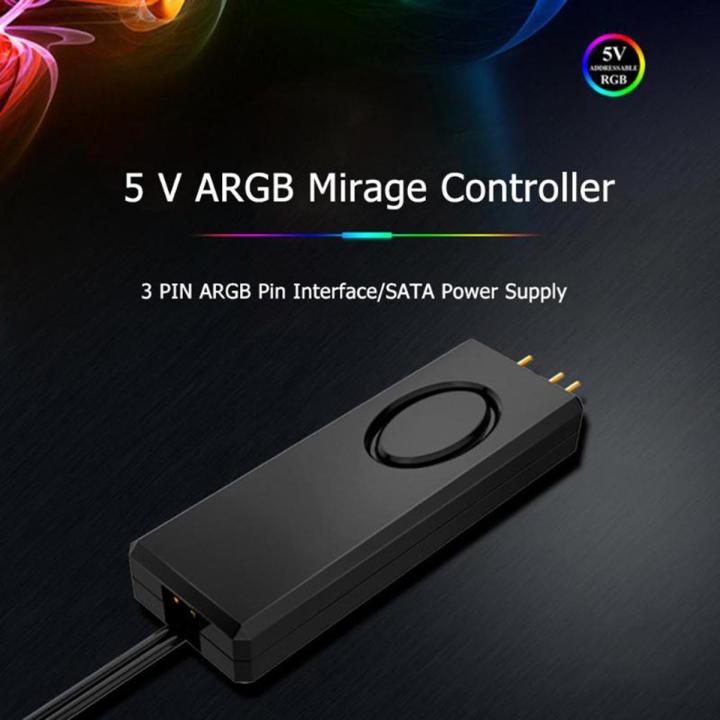 5V 3Pin SATA  Supply ARGB Controller for Computer Case CPU Fan LED Strip