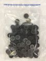 4-hole 100-piece buttons pack grey flat. 