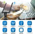 PiAEK USB Wifi Adapter, Dual Band Wifi Dongle 2.4GHz/300Mbps 5.8GHz/867Mbps Wireless Network Adapter with USB 3.0 Cradle and Extension Cable for PC Desktop Laptop. 