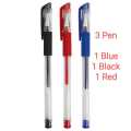 one pen is RS 27 and pack of 10 gel pen ball point in red ,blue and black colour and different design, easy to write in  affordable price white,red and black color. 