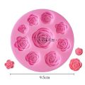 Fly Leaf Flower Series Silicone Mould DIY Rose Chocolate Candy Mold Cake Decoration Resin Fondant Molds Baking Tool. 