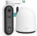 WUUK Wireless Doorbell Camera, 2K - Absolutely No Monthly Fee Video Doorbell w/Human & Motion Detection, 32GB Storage Homebase, Alexa & Google Compatible, Expandable Security Camera System. 