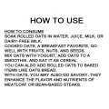 Oatmeal Rolled Oats Rolled Oats Porridge Boosts Immune System, Fiber Enriched, Healthy Morning & Evening Snack. 