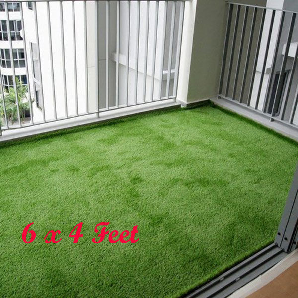 Artificial Grass carpet Of 4 x 6  Feet Size with 20 mm Grass Height For Out Door & In Door Usage - Artificial Grass Mat For Living Room  and Balcony Decoration