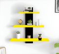 PAKWOOD Spunky Wooden Wall Shelves for Living Room | Wall Shelf for Home Decor Items | Floating Book Rack for Study Room, Office. 
