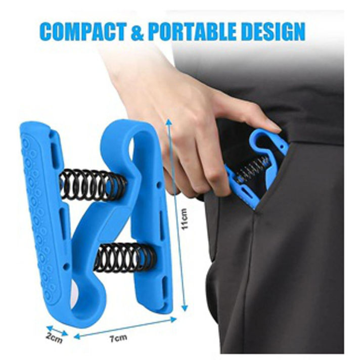 Packet Size Hand Gripper In (Z Shape) Premium Quality Anti-Slip Single Hand Gripper Waist Developer Heavy Grip Hand Grip Strength Training Tool Device Steel Plastic Sponge