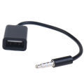 3.5mm Male AUX Audio Plug Jack To USB 2.0 Female Converter Cable Cord Car MP3 Kengding. 