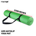 Factor Sports Yoga Mat, Yoga Knee Pad Pair Home Gym Workout, Anti Slip Mat for Men, Anti  Slip Exercise mat for Women Anti Tear Mat 4mm Fitness Workouts with free Shoulder Strap. 