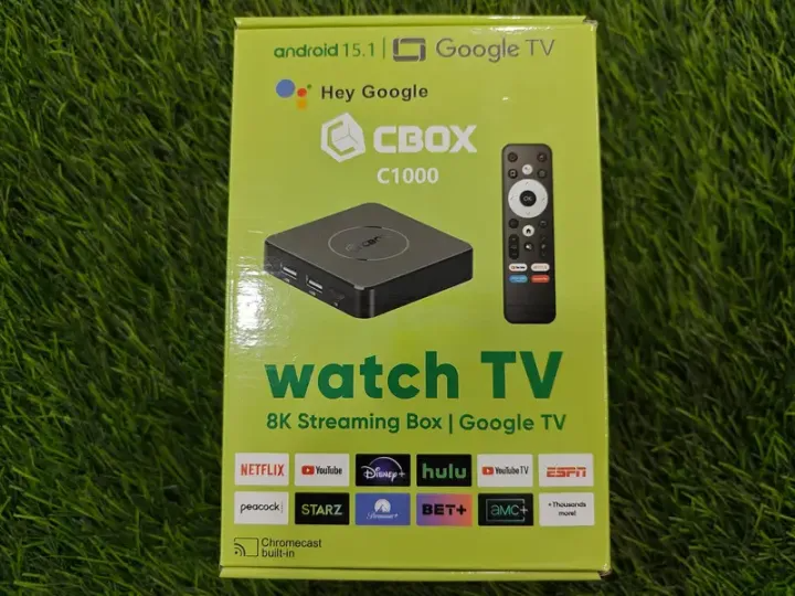 CBOX C1000 Smart TV Box Android 8K with Remote Control 2 GB 16 GB | TV Box Android 15.1 for 4K Streaming | High-Performance Smart TV Box with Android OS