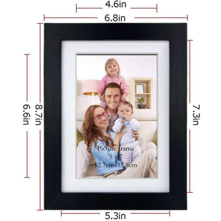 Photo frame- 5*7 inches size- wooden frame-with & without picture available- black color