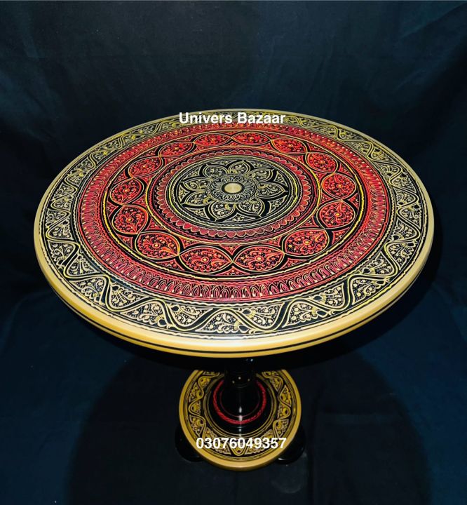 Artisanal%20Charm:%20Lacquer%20Work%20Wooden%20Coffee%20Table%20-%20Image%204