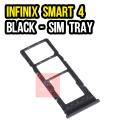 Infinix Smart 4 SIM Tray Sim Jacket Sim Slot Sim Door For Infinix Smart 4 - Black. 