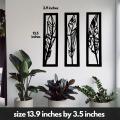 3D Leaf Wooden Wall Art Premium Quality with Abstract Leaf Design for Room & Wall Décor Self-adhesive 3 panels, each measuring 3.9 by 13.5 inches, for the living room, children's room, bedroom, and hallway. 