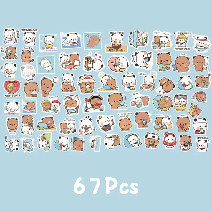 65Pcs%20Bubu%20And%20Dudu%20Stickers%20Cute%20Bear%20Couple%20DIY%20Toy%20Doodles%20Decal%20Phone%20Case%20Scrapbook%20Waterproof%20Decoration%20Fugar%20-%20Image%202