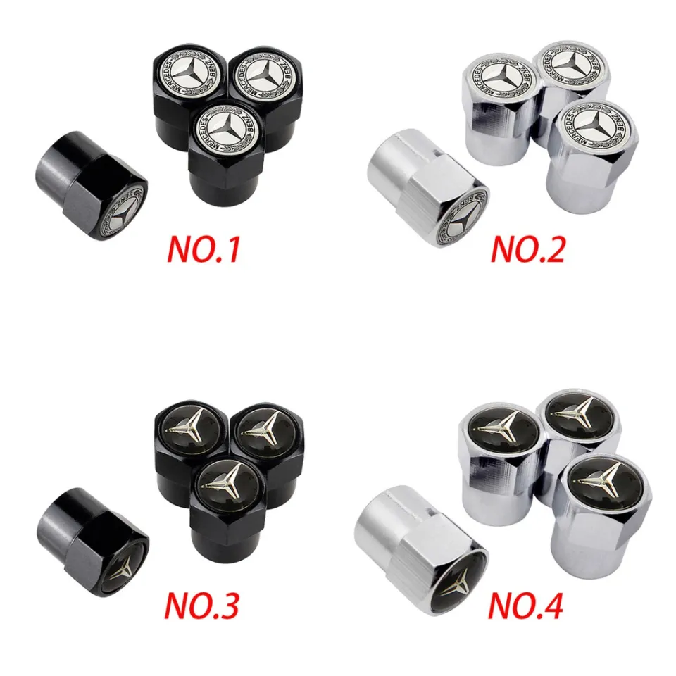 4Pieces Night knight For Mercedes Benz Car Tire Valve Stem Caps Tyre Wheel Air Covers Accessories model NO.1 Daraz.pk