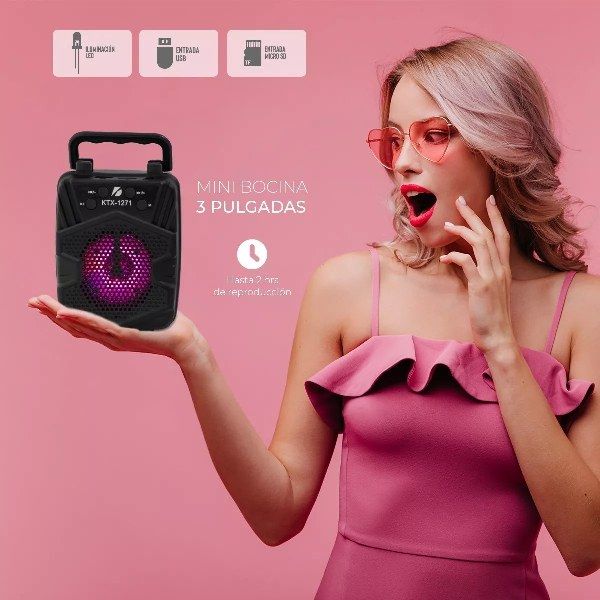 KTX%201271%20Wireless%20Bluetooth%20Rechargeable%20Speaker%20FM%20Ready%20USB%20Memory%20Card%20Supported%20With%20RGB%20LED%20Light%20Black%20KTX-1271%20-%20Image%207