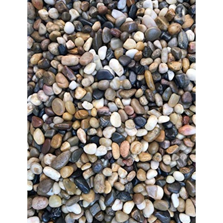River Stones, Pebbles, Decorative Rocks Stones Naturally Polished Mixed Colors, For Plant, Aquariums, Landscaping, Vase Fillers - 1 KG
