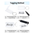 100 Pieces Key Tags 2 Inch Plastic Key Chain Tags with Ruled Blank Transparent Covers and Item Identifiers Easy Install Easy to Use. 