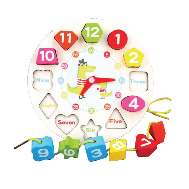 Clock for Kids  Rope Game  Number & Rope Clock  Wooden Toys  Seton clock  Children's Clock  Wooden clock  Kid's clock Montessori Toy  Educational toys Puzzles Number Clock  Montessori Clock  Clock  123 Clock  Clocks  Educational Clock