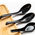 5pcs Japanese Style Spoons Soup Spoon Black Matte Asian Ladle Spoon with Long Handle for Restaurants. 
