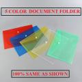 Clear Filing Document Folders | Transparent Filing Envelopes | Waterproof Plastic Envelopes | File Holder Filing Document | Poly Envelope with Snap Button Closure for A4/FC paper. 