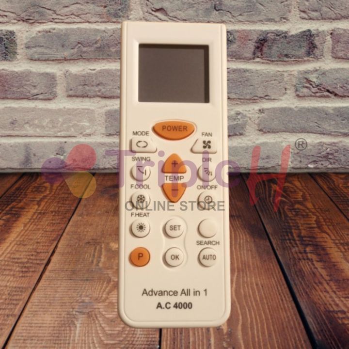 Universal AC remote Control - Air Conditining Remote Control Replace for Most Air Conditioner PEC ADVANCE ALL IN 1 AC 4000 Brand Triple H