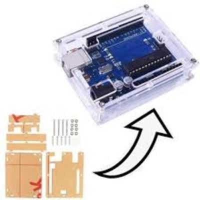 Casing Transparent Acrylic Casing Enclosure Box for Arduino UNO R3 (Only casing is included in package)