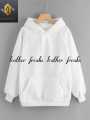 Nirvana White Fleece Full Sleeves Pull Over Hoodie. 
