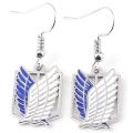 Anime Attack On Titan Drop Earring Серьги Attack Wings Shingeki Cosplay Dangle Earrings For Women Girl Ear Jewelry. 