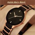 Stylish Watch For Men (Luxury) Classy Men's Stainless Steel Wrist Watch - Free Box. 