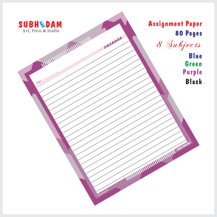 Assignment%20Sheets-%20Paper-%20Pages%20With%20Narrow%20Lines-%20%20Color%20Border-%2080%20Sheets%20-%20Image%204