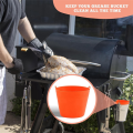 Silicone Grease Bucket Liners for / Pellet Smoker Grill, Reusable Grill Drip Tray Bucket Liner Easy Install Easy to Use. 